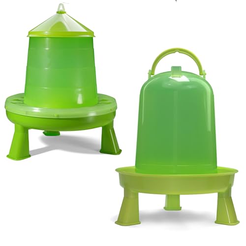 3 Liter Geflügeltränke grün mit Füßen und 4 KG Futterautomat grün mit Füßen für Hühner, Futtertrog Hühner, Futterspender Hühner, Hühnerfutter Automat, Hühner Futterautomat, Hühner Futterspender 3 Liter Geflügeltränke grün mit Füßen und 4 KG Futterautomat grün mit Füßen für Hühner, Futtertrog Hühner, Futterspender Hühner, Hühnerfutter Automat, Hühner Futterautomat, Hühner Futterspender von ORANGE DEAL