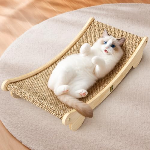 Ordora Extra großer Katzenkratzer: 2-in-1-Kratzunterlage und Bett-Lounge für Indoor-Katzen – modernes Katzenmöbel zum Kratzen und Ausruhen (80 cm) von ORDORA