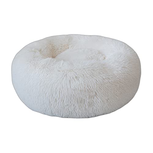 Anti-Angst-Hundebett für extra große, große, mittelgroße und kleine Hunde, rundes Hundebett, Katzenbett, Donut-Kuschelbett, beruhigendes Haustierbett, Sofa, Welpenbett, Kätzchenbett, 120 cm, Weiß Anti-Angst-Hundebett für extra große, große, mittelgroße und kleine Hunde, rundes Hundebett, Katzenbett, Donut-Kuschelbett, beruhigendes Haustierbett, Sofa, Welpenbett, Kätzchenbett, 120 cm, Weiß von OREAMY
