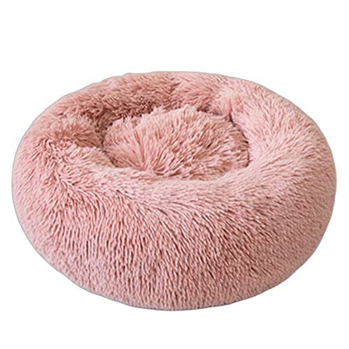 Anti-Angst-Hundebett für extra große, große, mittelgroße und kleine Hunde, rundes Hundebett, Katzenbett, Donut-Kuschelbett, beruhigendes Haustierbett, Sofa, Welpenbett, Kätzchenbett, 140 cm, Rosa Anti-Angst-Hundebett für extra große, große, mittelgroße und kleine Hunde, rundes Hundebett, Katzenbett, Donut-Kuschelbett, beruhigendes Haustierbett, Sofa, Welpenbett, Kätzchenbett, 140 cm, Rosa von OREAMY