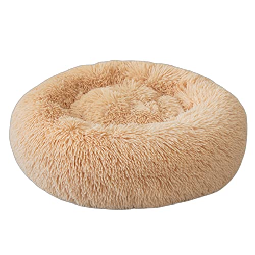 Anti-Angst-Hundebett für extra große, große, mittelgroße und kleine Hunde, rundes Hundebett, Katzenbett, Donut-Kuschelbett, beruhigendes Haustierbett, Sofa, Welpenbett, Kätzchenbett, 140 cm, Hellgelb Anti-Angst-Hundebett für extra große, große, mittelgroße und kleine Hunde, rundes Hundebett, Katzenbett, Donut-Kuschelbett, beruhigendes Haustierbett, Sofa, Welpenbett, Kätzchenbett, 140 cm, Hellgelb von OREAMY