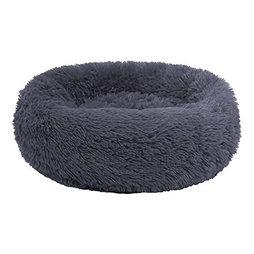 Beruhigendes Hundebett, mittelgroß, 60/80/100/120/140/160 cm, waschbar, rund, weiches Katzen-Haustierkissen, Welpen-Kuschelbett, Hundebett, warmes Plüsch-Donut-Kuschelbett, 140 cm, Dunkelgrau Beruhigendes Hundebett, mittelgroß, 60/80/100/120/140/160 cm, waschbar, rund, weiches Katzen-Haustierkissen, Welpen-Kuschelbett, Hundebett, warmes Plüsch-Donut-Kuschelbett, 140 cm, Dunkelgrau von OREAMY