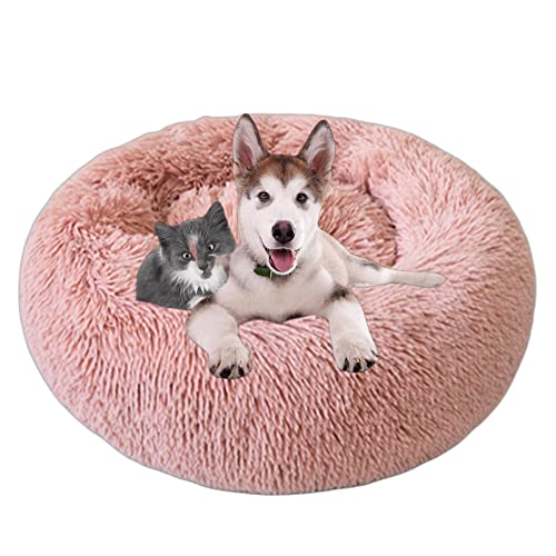 Beruhigendes Hundebett, waschbar, Donut-Haustierbett für Katzen, rundes Haustierkissen, Welpensofa, Hundebetten für den Innenbereich, rutschfest, für Welpen, Kätzchen, Kuschelbett, 160 cm, Rosa Beruhigendes Hundebett, waschbar, Donut-Haustierbett für Katzen, rundes Haustierkissen, Welpensofa, Hundebetten für den Innenbereich, rutschfest, für Welpen, Kätzchen, Kuschelbett, 160 cm, Rosa von OREAMY