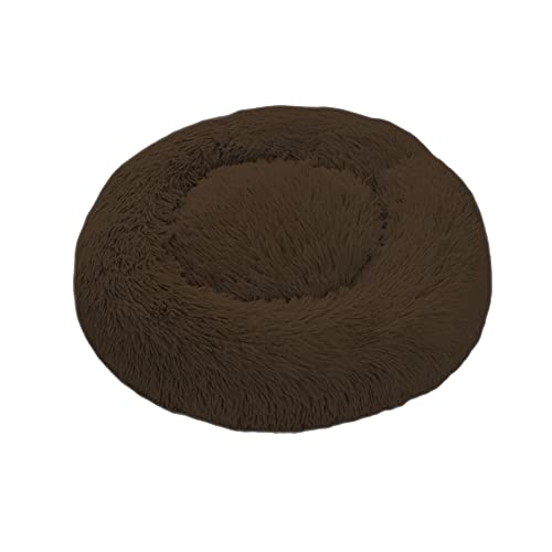 Beruhigendes Hundebett aus Plüsch, Donut-Haustierbett für kleine, mittelgroße und große Hunde, Katzenbett, flauschiges Welpenkissen, Matte für warmes Schlafen, rutschfestes, rundes Hundebett, 150 cm, Braun Beruhigendes Hundebett aus Plüsch, Donut-Haustierbett für kleine, mittelgroße und große Hunde, Katzenbett, flauschiges Welpenkissen, Matte für warmes Schlafen, rutschfestes, rundes Hundebett, 150 cm, Braun von OREAMY