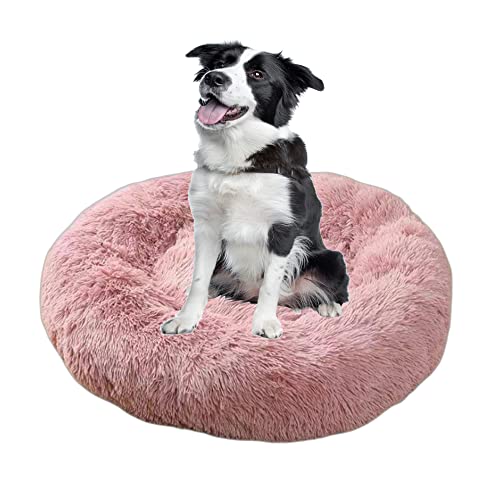 Große Hundebetten 70/90/120/140/160 cm Angst Donut Hundebett Matratze Katzenbett Weiches Warm Plüsch Haustier Kissen Fluff Haustier Nest Beruhigende Haustierbetten für mittelgroße/große Hunde, L - 120 x 120 x 20 cm, Rosa Große Hundebetten 70/90/120/140/160 cm Angst Donut Hundebett Matratze Katzenbett Weiches Warm Plüsch Haustier Kissen Fluff Haustier Nest Beruhigende Haustierbetten für mittelgroße/große Hunde, L - 120 x 120 x 20 cm, Rosa von OREAMY