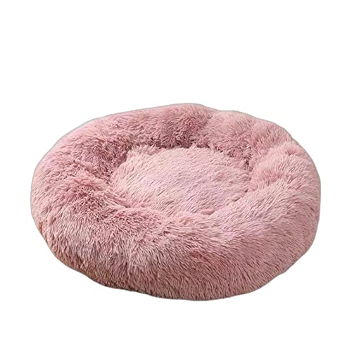 Plüsch-Hundebett, beruhigend, Donut-Haustierbett für kleine, mittelgroße und große Hunde, Katzenbett, Sofa, Katzenkissen, flauschiges Welpen-Kissen für warmes Schlafen, rutschfestes, rundes Hundebett, 150 cm, Rosa Plüsch-Hundebett, beruhigend, Donut-Haustierbett für kleine, mittelgroße und große Hunde, Katzenbett, Sofa, Katzenkissen, flauschiges Welpen-Kissen für warmes Schlafen, rutschfestes, rundes Hundebett, 150 cm, Rosa von OREAMY