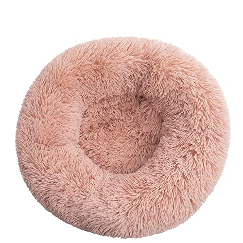 Rundes Hundebett Katzenbett, weiches Donut-beruhigendes Haustierbett für große, mittelgroße und kleine Hunde, flauschiges Hundekissen, rutschfest, waschbar, verbessert den Schlaf, Anti-Angst Rundes Hundebett Katzenbett, weiches Donut-beruhigendes Haustierbett für große, mittelgroße und kleine Hunde, flauschiges Hundekissen, rutschfest, waschbar, verbessert den Schlaf, Anti-Angst von OREAMY