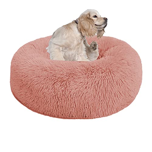 Rundes beruhigendes Hundebett, Katzenbett, Matratze, Welpen, Kätzchen, Kuschelbett, extra großes Hundekissen, Sofa, warmes Plüsch-Haustierbett, Haustiernest mit rutschfester Unterseite, 160 cm, Rosa Rundes beruhigendes Hundebett, Katzenbett, Matratze, Welpen, Kätzchen, Kuschelbett, extra großes Hundekissen, Sofa, warmes Plüsch-Haustierbett, Haustiernest mit rutschfester Unterseite, 160 cm, Rosa von OREAMY