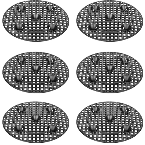ORFCP 6 Stück Topfpflanzenständer Blumentopf Untersetzer Drainage Mesh, Pflanzenständer, Drainagegitter, Kunststoff Blumentopfe Mesh Pads Gittermatte Rund für Lnnen-Balkon Outdoor Garten, 30cm von ORFCP