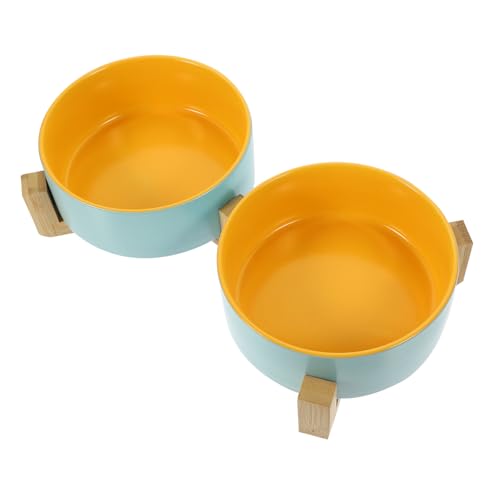 ORFOFE S Keramik-futternapf Für Haustiere Doppelte Farbe Erhöhter Holzständer Kätzchen-versorgungsmaterial Tierfutter-/wassernapf-Set ORFOFE S Keramik-futternapf Für Haustiere Doppelte Farbe Erhöhter Holzständer Kätzchen-versorgungsmaterial Tierfutter-/wassernapf-Set von ORFOFE