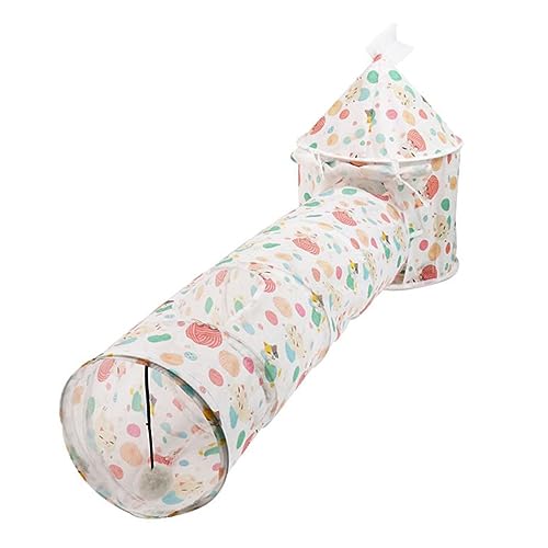 ORFOFE Katze Donut Bett Tunnel Zelt Faltbare Katze Spielzeug Polyester Kätzchen Muster Spielen Rest Set von ORFOFE