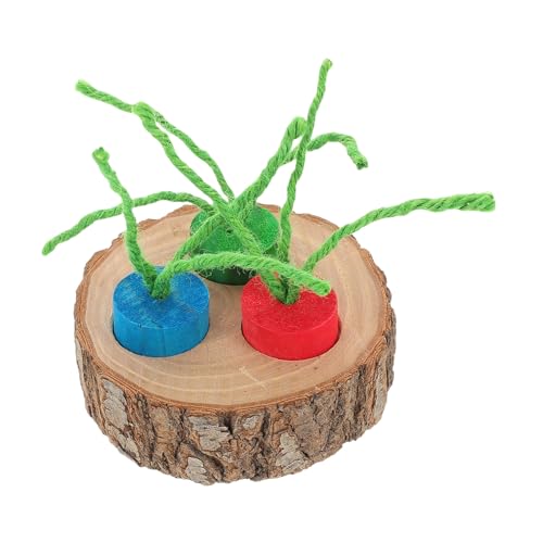 ORFOFE 1 Set Kleintierspielzeug Mit Praktischem Design Hamster-nahrungssuchspielzeug Haustier-nahrungssuchspielzeug Aus Holz Meerschweinchen-Puzzle-Spielzeug Hamster-kauspielzeug von ORFOFE