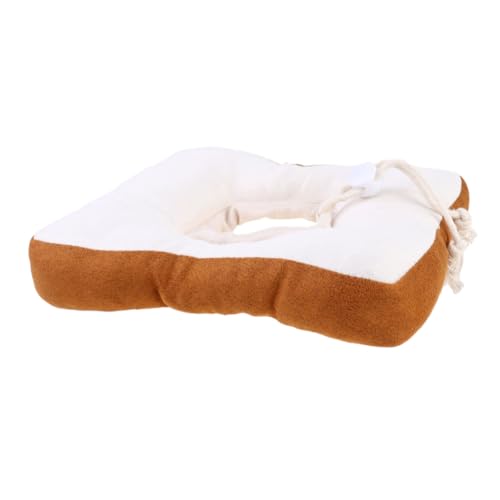 ORFOFE Katzenhalsband leicht für Katzen Anti-Beißen Anti-Lecken weiches Kissenmaterial verstellbar modische Toastform Hellbraun von ORFOFE