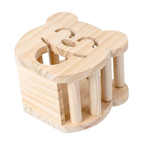 ORFOFE 1stück Holz Futterstation Für Kaninchen Meerschweinchen Chinchillas Sichere Futterraufe Aus Holz Für Kleine Tiere Zur Einfachen Fütterung Und Natürlichen Gestaltung von ORFOFE