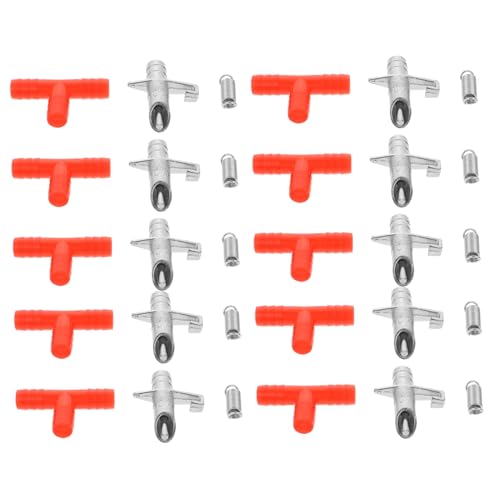 ORFOFE 10 Sätze Kaninchentrinker Futterspender System Ratte Gewässer Pumpe Tränke Dicht Schlauch Einfach Zubehör Käfig Fisch Durchnässt Hamster Trinken Rohr Tank Haken Wachtel Plastik von ORFOFE