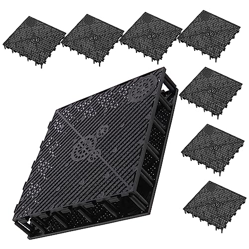 ORFOFE Aquarium Bodenplatte 10er Set PVC Material Schwarz Farbe Wasserdurchlässigkeit von ORFOFE