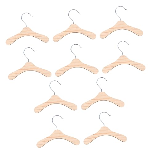 ORFOFE 10stücke Teiliges Kleiderbügel Für Hunde Robuster Pet Apparel Rack Organisieren Von Hundekleidung Lösung Für Aufbewahrung Von Hundebekleidung Silber Und Holzfarbe von ORFOFE