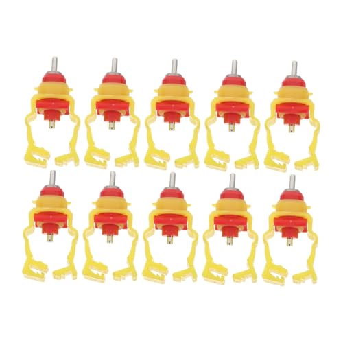ORFOFE 10 Stück Teiliges Geflügel tränkedüsen Edelstahl Automatische Wasserspender düsen für Hühnerstall Wassersparendes Design Langlebig und Installieren Geeignet für Geflügelhaltung von ORFOFE