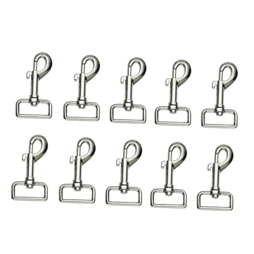ORFOFE 10 Stück Teiliges Karabinerhaken mit Wirbel für Hundeleine Langlebiger Zinklegierungsclip Einfach zu Montieren Stabiler Drehverschluss für Haustier DIY Zubehör und von ORFOFE