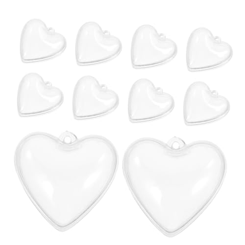 ORFOFE 10 Stück Teiliges Transparente Schwimmende Herzkugeln Abs Material Fischsicher Stabile Aquarium Deko für Fischbecken und Heimdekoration von ORFOFE