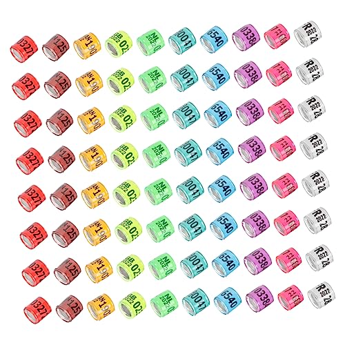 ORFOFE 100stücke Bunte Fußringe Für Vögel Aluminium Leg Bands Zur Identifikation Von Tauben Hühnern Und Geflügel Leicht Anzubringen Entfernen Robust Und Langlebig Für Vogelhaltung ORFOFE 100stücke Bunte Fußringe Für Vögel Aluminium Leg Bands Zur Identifikation Von Tauben Hühnern Und Geflügel Leicht Anzubringen Entfernen Robust Und Langlebig Für Vogelhaltung von ORFOFE
