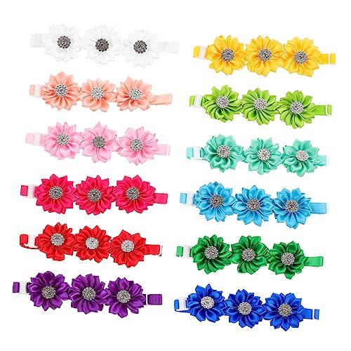 ORFOFE Blumenhalsband Für Hunde Und Katzen 12 Stück Haustier-Fliege Mit Strasssteinen Schickes Design Für Den Alltag Und Besondere Anlässe ORFOFE Blumenhalsband Für Hunde Und Katzen 12 Stück Haustier-Fliege Mit Strasssteinen Schickes Design Für Den Alltag Und Besondere Anlässe von ORFOFE