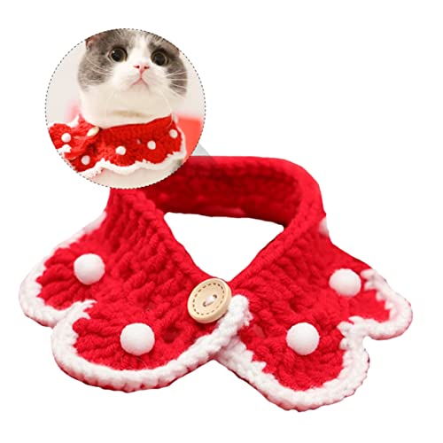 1Stk Haustier-Schal Katzen Halstuch katzenschal katzenzubehör katzenkostüm für Katzen kostüme für Katzen cat Accessories Europäisch und amerikanisch Lätzchen Halsband Stricken von ORFOFE