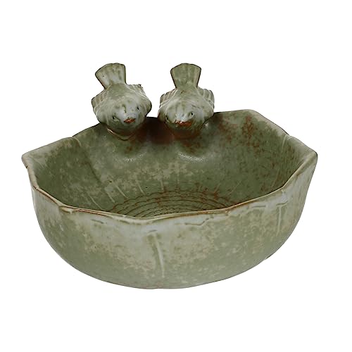 ORFOFE 1stück Keramik Vogeltränke Und Futterstation Dekorativer Vogelbasin Für Garten Und Balkon Design Für Vogelfütterung Und Gartendekoration Farbe Zufällig von ORFOFE