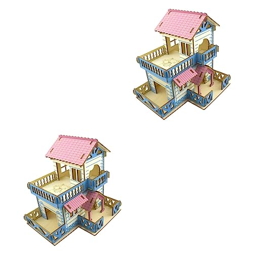 ORFOFE 2stücke Holz Hamsterhaus Mit Doppelstock-Villa Multifunktionales Spiel Und Schlafhaus Für Zwerghamster Sicher Und Robust Für Kleine Haustiere Und Tierhandlungen ORFOFE 2stücke Holz Hamsterhaus Mit Doppelstock-Villa Multifunktionales Spiel Und Schlafhaus Für Zwerghamster Sicher Und Robust Für Kleine Haustiere Und Tierhandlungen von ORFOFE