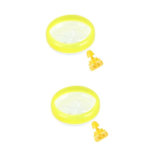 ORFOFE 2 Stück Laufrad Aus Pp-Material Stumm 14 cm Breit Hamster-untertassenrad Haustierspielzeug Für Kleintierkäfige Bei Fußverletzungen von ORFOFE