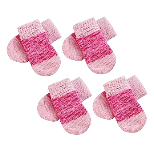 ORFOFE 2 Sätze Haustier socken Tier kostüm tierkostüm hundegeschenke Hundepfotensocken Haustierpfotensocken Haustiergeschenke pet paw sockenschuhe warm halten Haustier Hund Polyester Rosa von ORFOFE