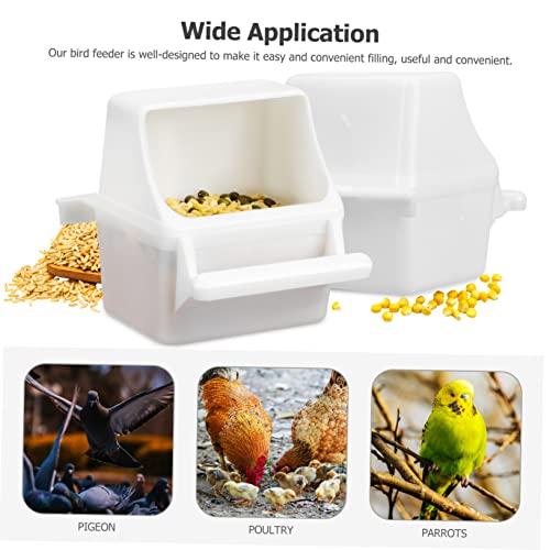 ORFOFE 2 Stck Teiliges Spritzwassergeschütztes Vogelfutter Box aus Robustem Kunststoff Transparente Futterbehälter für Papageien Tauben und Kleine Vögel Langlebig und für Käfigfütterung von ORFOFE