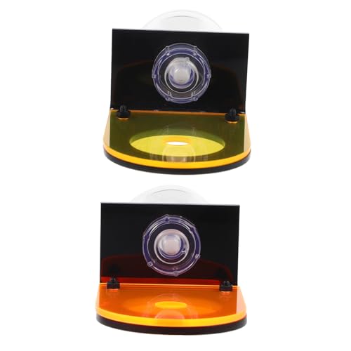 ORFOFE 2 Stück Acryl Korallen Ableger Halter Fluoreszierend Langlebig Stabil für Aquarium Korallenaufzucht Halterung Farbig Orange Gelb Praktisch zur Korallenvermehrung und Dekoration von ORFOFE