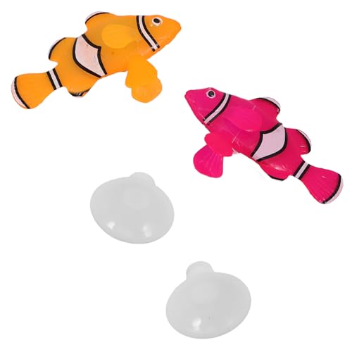 ORFOFE Realistisches Aquarium- 2 Stück Silikon Im Dunkeln Leuchtende Fische Einfache Wartung Für Die Aquarium-Szene ORFOFE Realistisches Aquarium- 2 Stück Silikon Im Dunkeln Leuchtende Fische Einfache Wartung Für Die Aquarium-Szene von ORFOFE