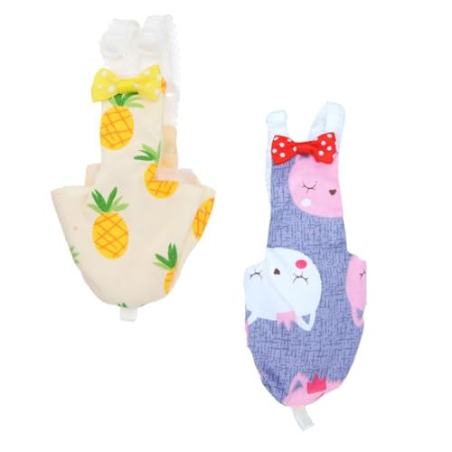 ORFOFE 2 Stück Atmungsaktive Leichte Vogelwindeln Kreativem Papageien Design Waschbare und Wiederverwendbare Haustier vogeldiaper für Tauben Nymphensittiche und Kleine Vögel von ORFOFE