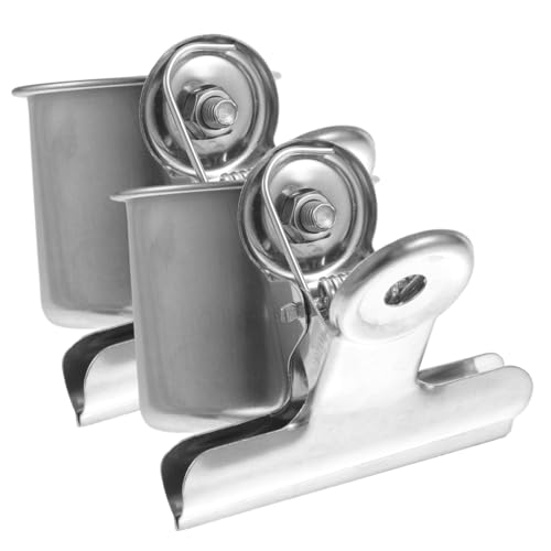 ORFOFE 2 Stück Edelstahl Vogelkäfig Futterspender Futter Wassernapf für Kleine Vögel Wie Nymphensittiche Cockatiels Stabiles Design Einfach zu Reinigen Langlebig ORFOFE 2 Stück Edelstahl Vogelkäfig Futterspender Futter Wassernapf für Kleine Vögel Wie Nymphensittiche Cockatiels Stabiles Design Einfach zu Reinigen Langlebig von ORFOFE