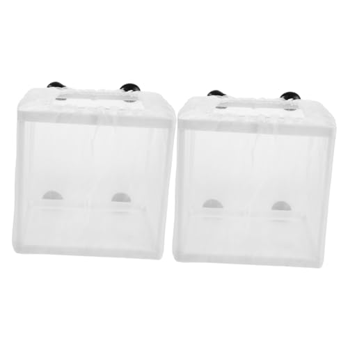 ORFOFE 2 Stück Fischzuchtbox mit Feinem Netz Schwimmender Zuchtbehälter für Aquarien Transparente Isolierbox mit Optimiertem Wasserfluss und Sichtfenster Passend für Guppy Garnelen Betta ORFOFE 2 Stück Fischzuchtbox mit Feinem Netz Schwimmender Zuchtbehälter für Aquarien Transparente Isolierbox mit Optimiertem Wasserfluss und Sichtfenster Passend für Guppy Garnelen Betta von ORFOFE