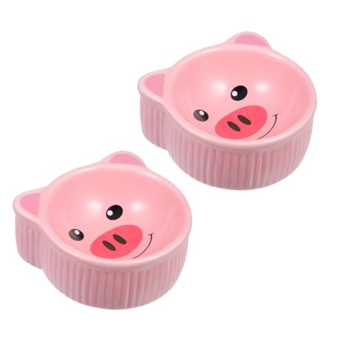 ORFOFE 2 Stück Keramik Napf Teiliges Langlebig und Bruchsicher Hamster Futter und Wasserschale Niedlich für Kleine Haustiere Meerschweinchen Geeignet Einfach zu Reinigen von ORFOFE