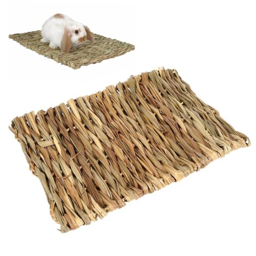 ORFOFE 2 Stück Natürliche Essbare Grasmatte Handgewebte Seetangfasern Kau Ruhefreundlich für Kaninchen Hamster Meerschweinchen Kleintiere für Käfigboden und Rückzugsort ORFOFE 2 Stück Natürliche Essbare Grasmatte Handgewebte Seetangfasern Kau Ruhefreundlich für Kaninchen Hamster Meerschweinchen Kleintiere für Käfigboden und Rückzugsort von ORFOFE