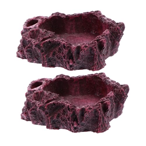 ORFOFE 2 Stück Reptilienschüssel Kleine Wasserschale Futterschale Terrarium Geeignet für Schildkröten Eidechsen Natürlicher Farbton Dekorativ und Praktisch ORFOFE 2 Stück Reptilienschüssel Kleine Wasserschale Futterschale Terrarium Geeignet für Schildkröten Eidechsen Natürlicher Farbton Dekorativ und Praktisch von ORFOFE