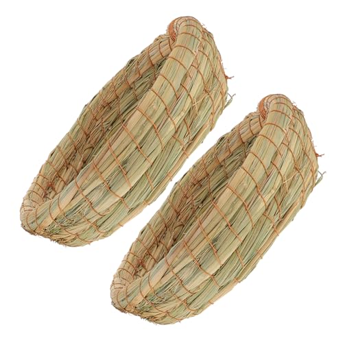 ORFOFE 2 Stück Teiliges Handgewebtes Haustiernest aus Natürlichem Stroh Wärmende Schlafunterlage für Hamster Kaninchen Meerschweinchen Langlebiges Nest für Kleintierkäfige Komfortabel ORFOFE 2 Stück Teiliges Handgewebtes Haustiernest aus Natürlichem Stroh Wärmende Schlafunterlage für Hamster Kaninchen Meerschweinchen Langlebiges Nest für Kleintierkäfige Komfortabel von ORFOFE