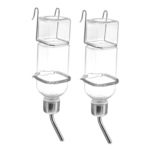 ORFOFE 2 Stück Teiliges Haustier Trinkflasche aus Bpa Freiem Kunststoff Auslaufsicherer Hänge Wasserspender mit Rollkugel für Kaninchen und Kleine Haustiere Einfach zu Reinigen von ORFOFE