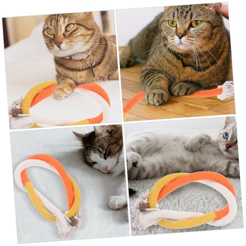 ORFOFE 2 Stück Teiliges Katzenspielzeug mit Katzenminze Baumwoll kauspielzeug für Katzen und Kätzchen Interaktives Tragbares Beißseil zur Zahnpflege und Beschäftigung Geeignet für von ORFOFE