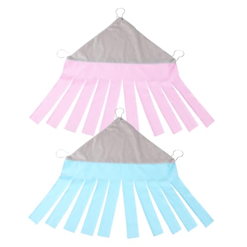 ORFOFE 2 Stück Teiliges Kleintier zelte Rosa und Hellblau Atmungsaktive Versteckhöhle und Kuschelplatz für Hamster Kaninchen und Meerschweinchen Bequemes Eckhaus für Entspannung und von ORFOFE
