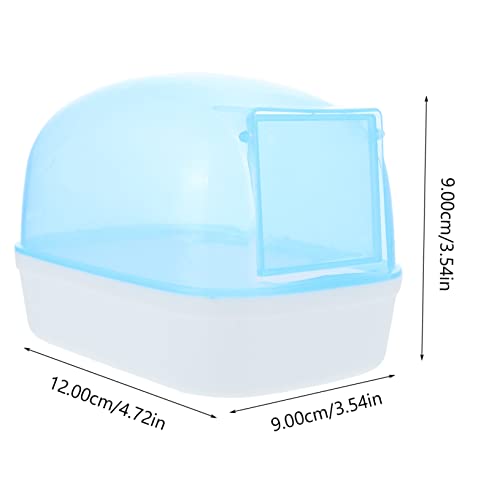 ORFOFE 2 Stück Transparente Hamster Badewanne aus Kunststoff Staubdichtes Abnehmbares Haustier Badehaus Vielseitig als Sandbad Futter und Toilettenbehälter für Hamster Chinchillas und von ORFOFE