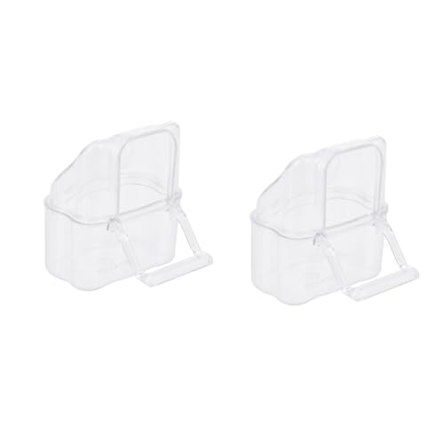 ORFOFE 2 Stücke Acryl Pet Feeder Vogel Käfig Lebensmittel Und Wasser Dispenser Deckel Leicht Zu Reinigen von ORFOFE