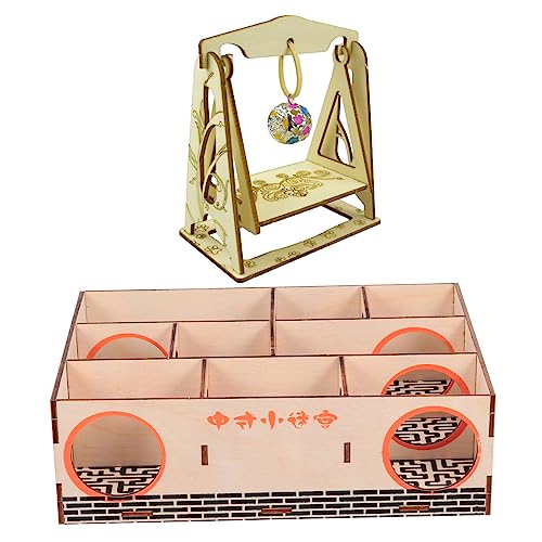 ORFOFE 2stücke Hamster Maze House Kreatives Labyrinthspielzeug Für Kleintiere Tunnel Und Spielzeug Für Hamster Und Mäuse Fördert Bewegung Und Spielspaß von ORFOFE