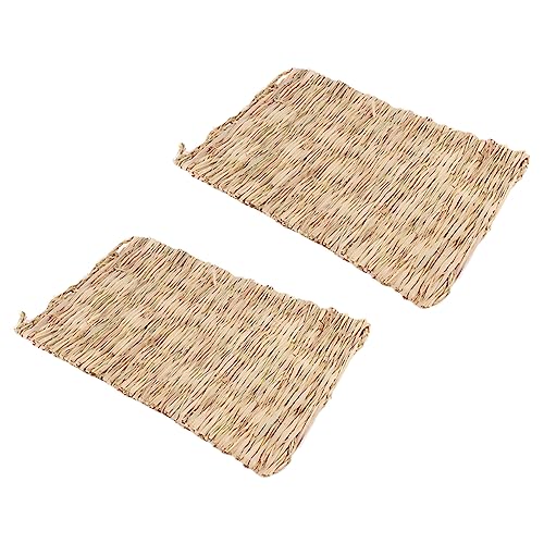 ORFOFE 2St Hamster Strohmatte Meerschweinchen Spielzeug Haustiernest Grasmatte meerschweinchen unterlage Meerschweinchen-Matte handgewebte Hamsterhütte Hamsterstrohauflage Maisblätter ORFOFE 2St Hamster Strohmatte Meerschweinchen Spielzeug Haustiernest Grasmatte meerschweinchen unterlage Meerschweinchen-Matte handgewebte Hamsterhütte Hamsterstrohauflage Maisblätter von ORFOFE