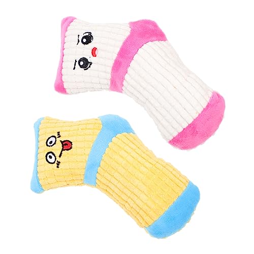 ORFOFE 2St Plüschtiere für Haustiere Outdoor-Spielset Kauspielzeug für kleine Hunde interaktives Spielzeug funnytoys Spielzeuge Socken Quietschspielzeug für Hunde Haustier Plüschtier von ORFOFE