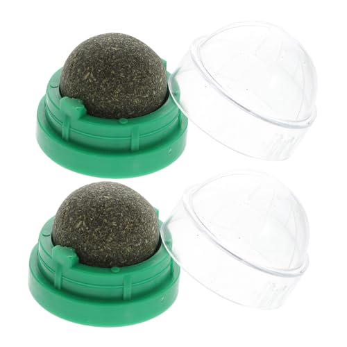 ORFOFE 2Stücke Katzenminzball Natürliche Katzenminze für Katzen Zahnreinigungsspielzeug Verdauungshilfen und Katzensnacks Sicheres Material Zufällige von ORFOFE